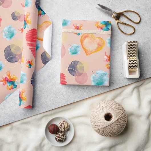 Pink Hearts Style Cadeaupapier (Crafts)