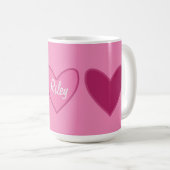 Pink Hearts Valentijn’s Day Koffiemok (Voorkant rechts)