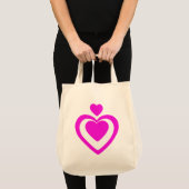 PINK HEARTS Valentijnsdag Tote Bag (Voorkant (product))