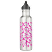 Pink Hearts Water Bottle Waterfles (Links)
