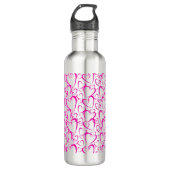 Pink Hearts Water Bottle Waterfles (Voorkant)