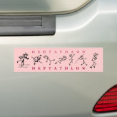 Pink Heptathlon sticker Track and Field (En voiture)