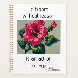 Pink hibiscus design planner