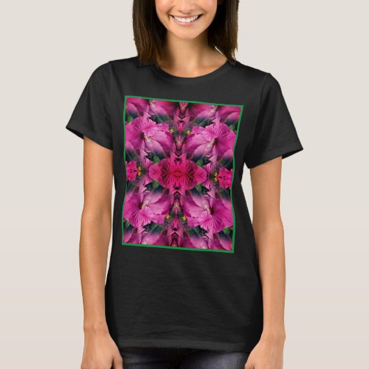 Pink Hibiscus Flower Abstract          T-shirt (Voorkant)