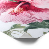 Pink Hibiscus Flower Art Imprimer Poster (Coin)