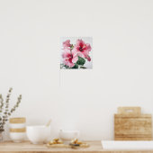 Pink Hibiscus Flower Art Imprimer Poster (Cuisine)