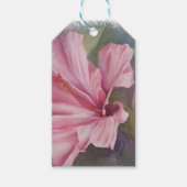 PINK HIBISCUS FLOWER GIFT LABELS CADEAULABEL (Voorkant)