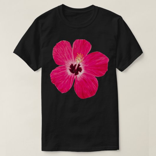 Pink Hibiscus T-shirt (Design voorkant)