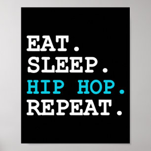 Pink Hip Hop Dance Dancing voor Vrouwen Mannen Kin Poster