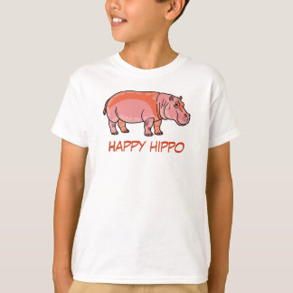 Pink Hippo Kids T-Shirt – Cute and Playful Animal 