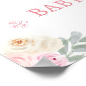 Pink hiver bébé fille douche accueil poster (Coin)