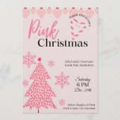Pink Holiday Party Invitation (Devant)