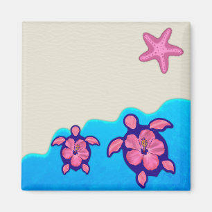Pink Honu Turtles Magneet
