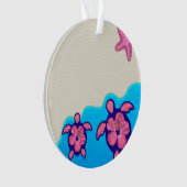 Pink Honu Turtles Ornament (voorkant)