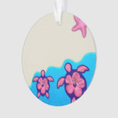 Pink Honu Turtles Ornament (voorkant)