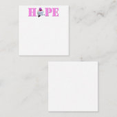 Pink HOPE Colibri Photo Flat Note Cartes (Devant / Derrière)