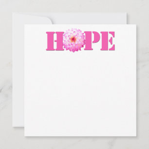 Pink HOPE Dahlia Photo 5x7 Enregistrer la carte Da