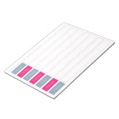 Pink Hot & Blue Weekly Planner Tear Off Bloc-notes (Incliné)