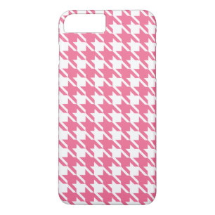 Pink Houndstooth iPhone 7 Plus Hoesje