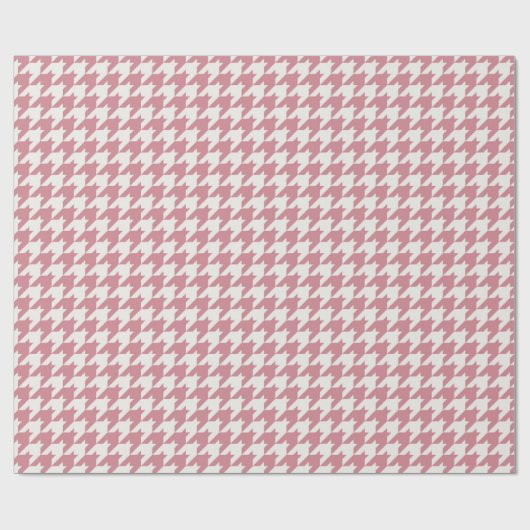 Pink Houndstooth Textile Pattern Cadeaupapier (Vlak)