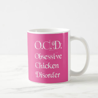 PINK Humoureuze OCD obsessieve Chicken Disorder Koffiemok