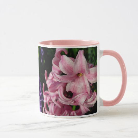 Pink Hyacinth Spring Floral Mok (Rechts)