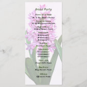 Pink Hyacinths Duo Wedding Program Programma (Achterkant)