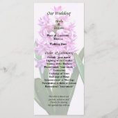 Pink Hyacinths Duo Wedding Program Programma (Voorkant)