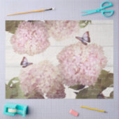 Pink Hydrangea Butterfly Flower Florence Script Ar Tissuepapier (Craft)