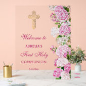Pink Hydrangea First Communion Welcome (Mariage)