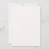 Pink Hydrangea Floral Stripe Wedding Invitation (Dos)