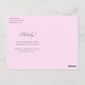 Pink Hydrangea Grandmillennial Baby shower Briefkaart (Achterkant)