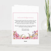 Pink Hydrangea Summer Flowers Funeral Folded Programma (Achterkant)