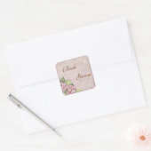 Pink Hydrangea Swirl - Sceau Mariage ou Sticker (Enveloppe)