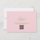 Pink Hydrangea Wedding RSVP Card Kaartje (Achterkant)
