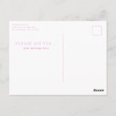 Pink Hydrangea zal mijn Bridesmaid zijn Briefkaart (Achterkant)