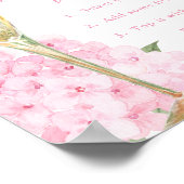 Pink Hydrangeas & Gold Glass Mimosa Bar Poster (Hoek)