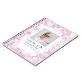 Pink Hydrangeas Waterverf Viering van het Leven Notitieboek (Linkerzijde)