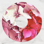 PINK HYDRANGES WIJNGLASLABEL (Voorkant)