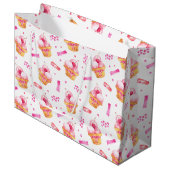 Pink Ice Cream Sundae Cadeau Sac (Devant Angle)