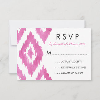 Pink Ikat RSVP