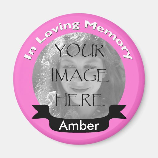 Pink In Love Memory Photo Magnet (Devant)