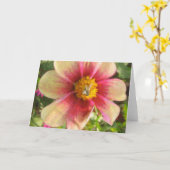 "Pink Indian Daisy" Opmerking Kaart (Gele Bloem)