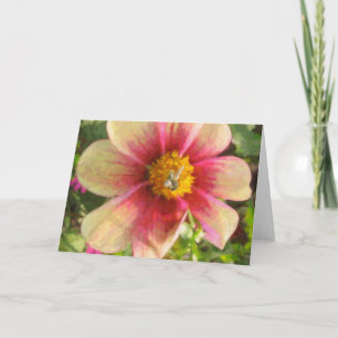 "Pink Indian Daisy" Opmerking Kaart