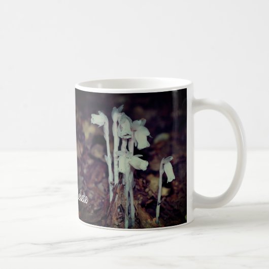 Pink Indian Pipe Wildflower Personalized Koffiemok (Rechts)