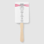 Pink Infinity Heart Trouwprogramma Fans Handwaaier (Achterkant)