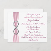 Pink Infinity Wedding Rehearsal Dinner Invitation Kaart (Voorkant / Achterkant)