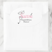 Pink Infirmière graduation favoriser autocollants  (Sac)