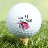 Pink Initial Monogram Golfballen