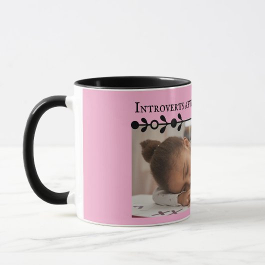 Pink Introvert mème Mug (Gauche)